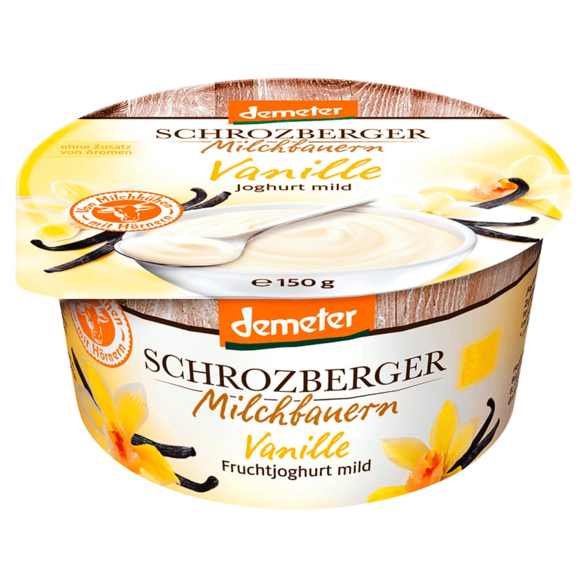 Schrozberger Bio Demeter Fruchtjoghurt mild Vanille 150g
